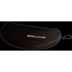 Sunglass Case BRILLIUM Hand Shell, Zippered, Clip Large for Cycling Glasses